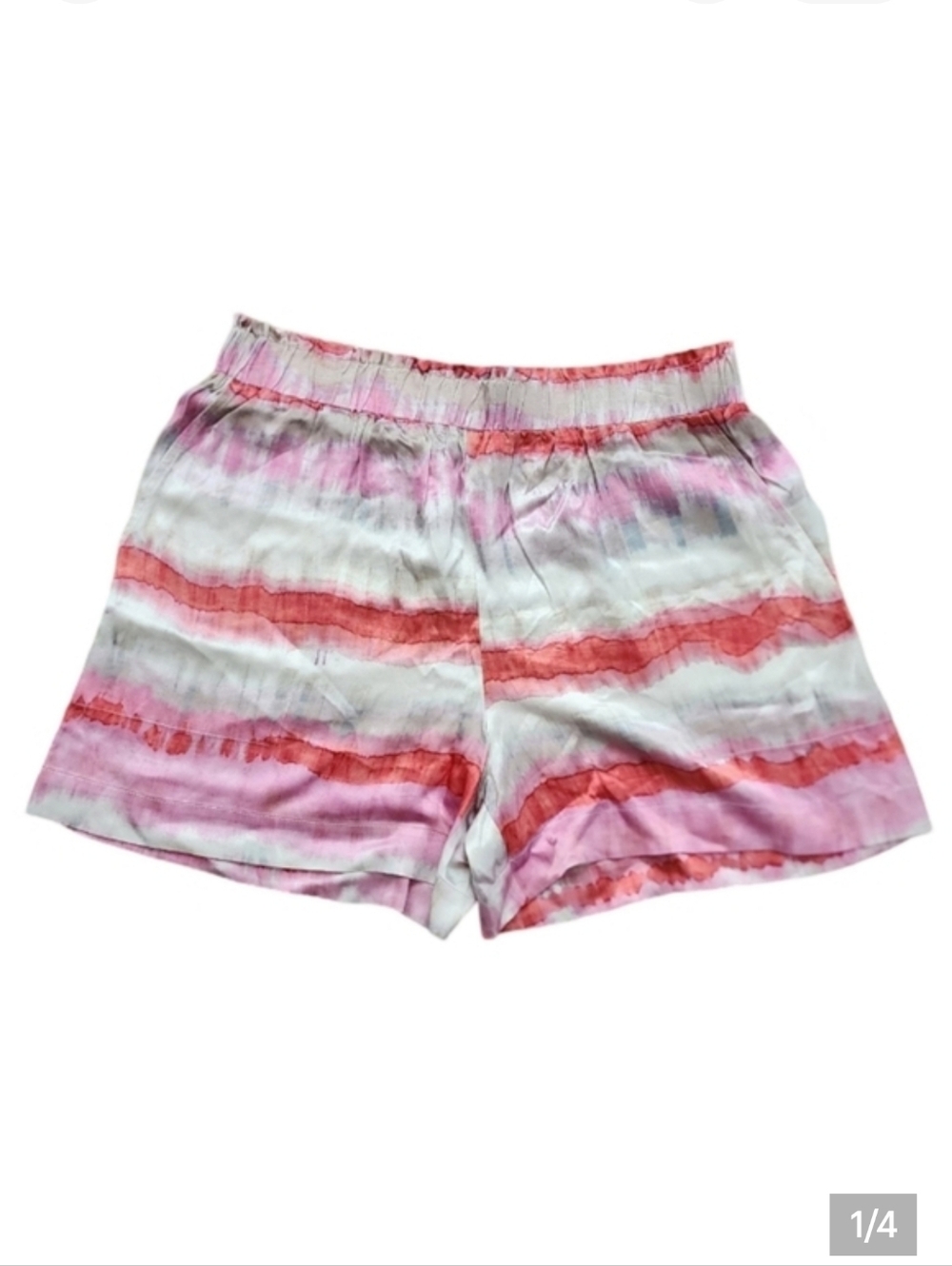 Rails Leighton NWT Coral Waves Tie Dye Shorts Medium Rayon Lounge Summer